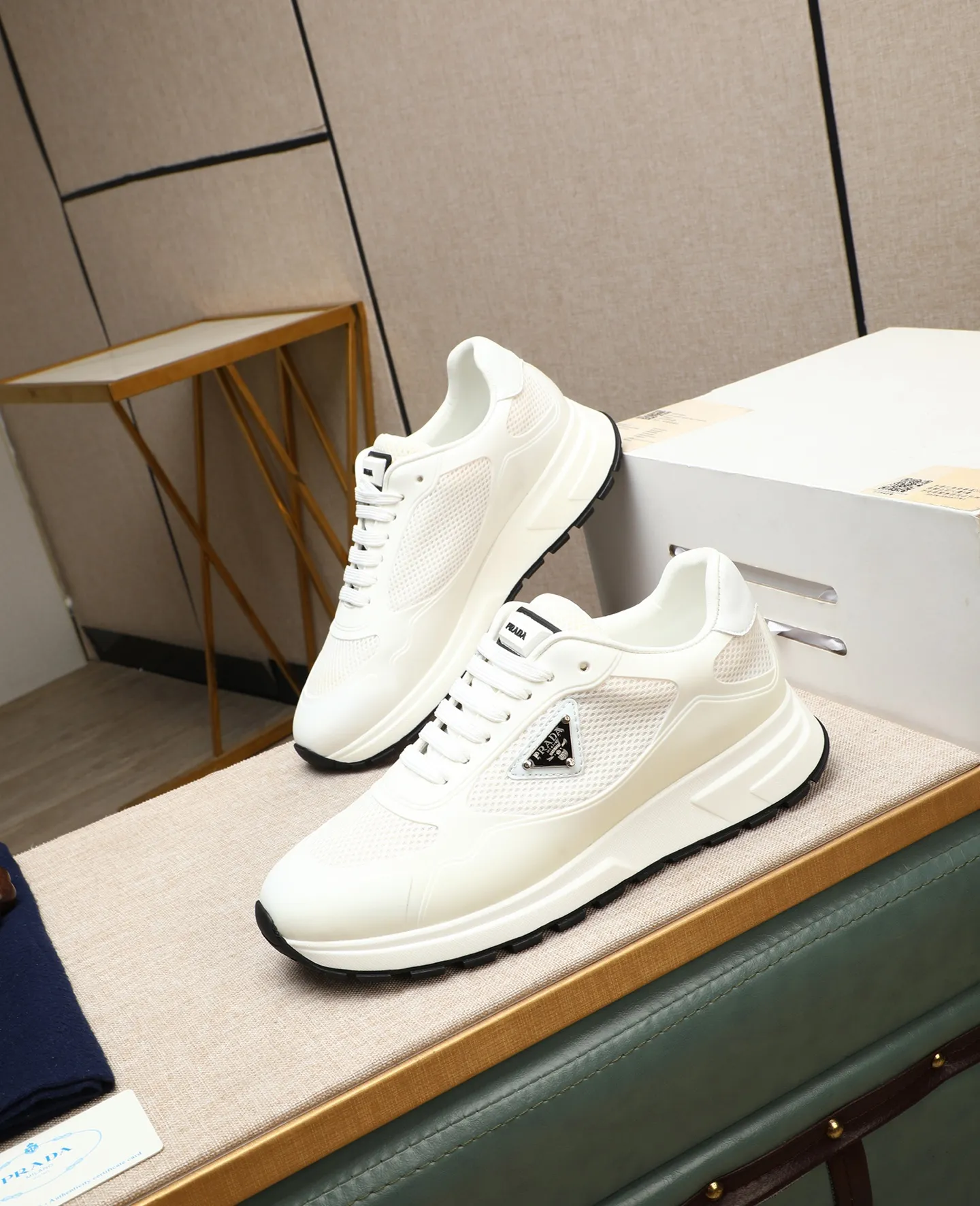 Men's shoes 💰580 [PRADA] Prada - High-end quality original order - Upper: 🔝 silk calfskin, brand canvas cloth, brand metal fasteners - Lining: mesh, foot pads; top-grade cowhide - Outsole: ultra-light TPU foam; molded outsole - Ultra-high quality control·Fine workmanship: highlighted (high-end·luxury·grade) -Size: 38-44 (45 can be customized) Wang